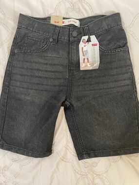 Levi's 511 Slim Short Boys Black Washed Jean Shorts